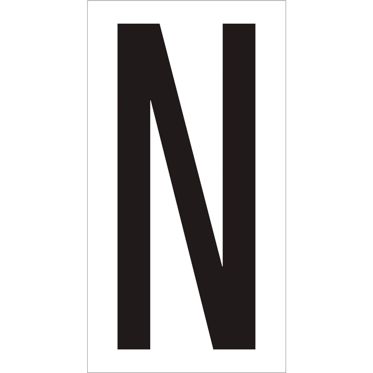 Vinyl Warehouse Number Labels, 4"L x 2-1/8"W, Black/White, 50/Case