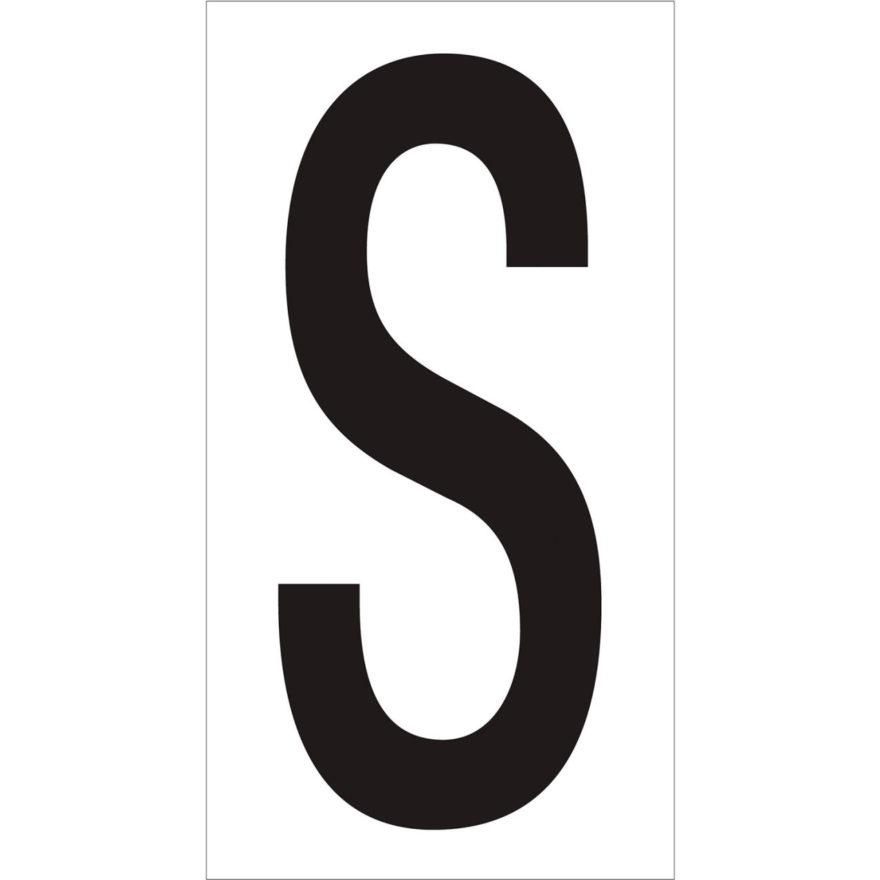 Vinyl Warehouse Number Labels, 4"L x 2-1/8"W, Black/White, 50/Case