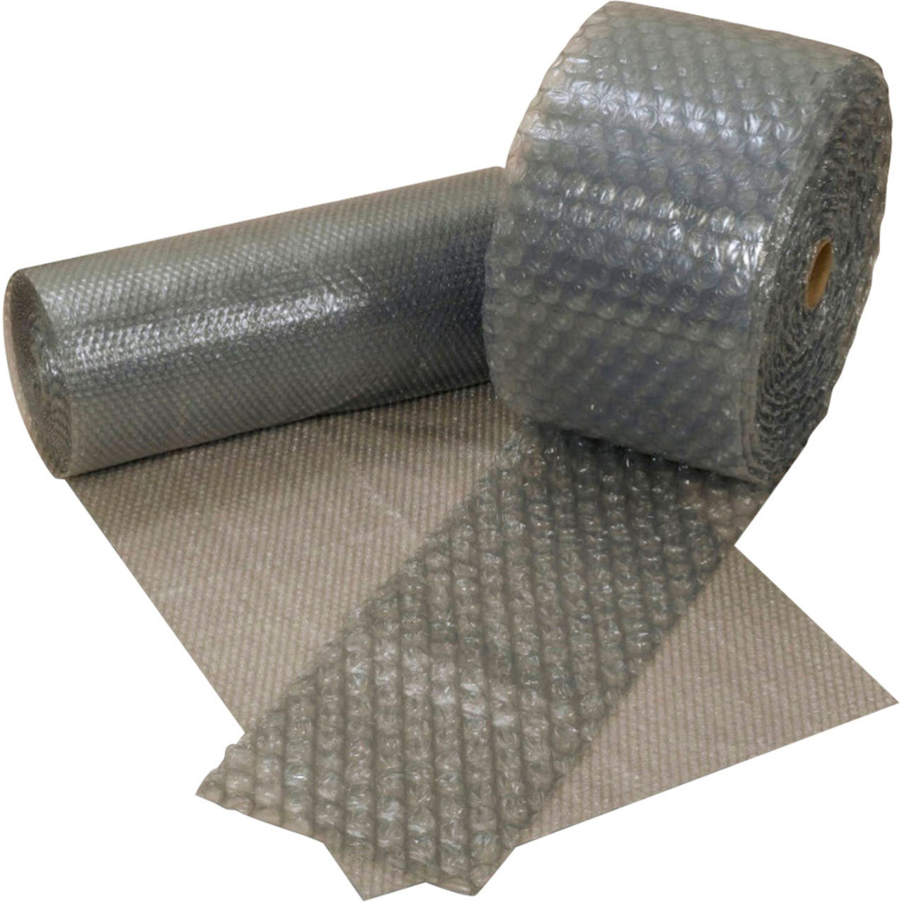 90% Recycled Perforated Air Bubble Roll, 24"W x 375'L x 5/16" Bubble, Gray