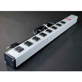 UL300BC Multi-Outlet Power Unit, 125V, 15A, 24"L, 8 Outlets, 6' Cord