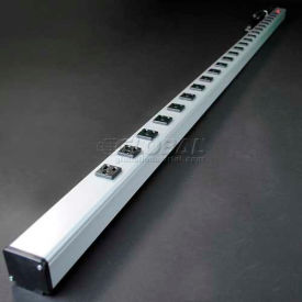 Multi-Outlet Power Unit, 125V, 15A, 72"L, 24 Outlets, 6' Cord