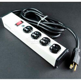 Multi-Outlet Power Unit, 120V, 20A, 10-3/4"L, 4 Outlets, 6' Cord