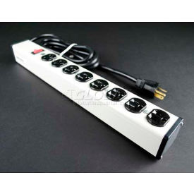 Multi-Outlet Power Unit, 120V, 20A, 17 1/4"L, 8 Outlets, 6' Cord