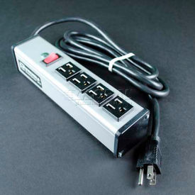 Multi-Outlet Power Unit, 125V, 15A, 9-1/4"L, 4 Outlets, 6' Cord