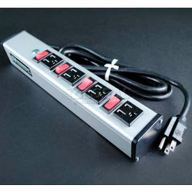 UL215BD Multi-Outlet Power Unit, 125V, 15A, 13"L, 4 Outlets, 15' Cord