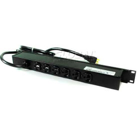 Rackmount, 125V, 20A, 20"L, 6 Outlets