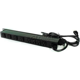 Rackmount, 125V, 15A, 20"L, 8 Outlets