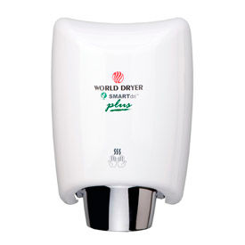 SMARTdri Plus Automatic Hand Dryer, White Aluminum, 208/240V