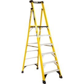 6' Type 1AA Fiberglass Podium Ladder - PD7306