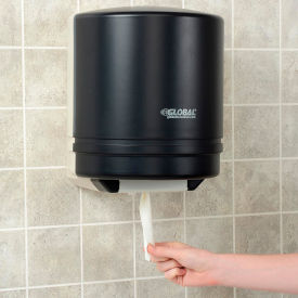 Center Pull Paper Towel Dispenser, Smoke Gray/Beige