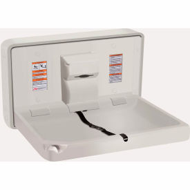 Horizontal Plastic Baby Changing Station, Light Gray