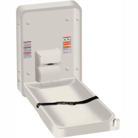 Vertical Plastic Baby Changing Station, Light Gray