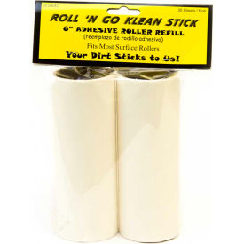 Roll 'N Go Cleaning Tool Klean Stick 6" Refill, White, 12 Rolls