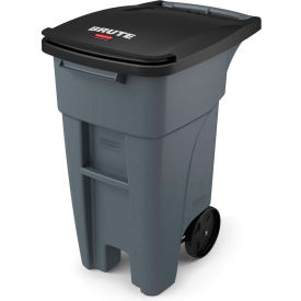 32 Gallon Rubbermaid Brute Rollout Waste Container - Gray