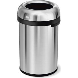 Stainless Steel Bullet Open Top Trash Can, 30 Gallon