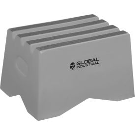 1 Step Plastic Step Stand, 19-1/2"W x 13-1/2"L x 12"H, Gray