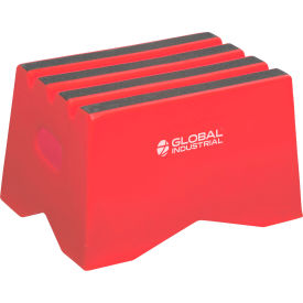 1 Step Plastic Step Stand, 19-1/2"W x 13-1/2"L x 12"H, Red