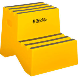2 Step Plastic Step Stand, 21"W x 24-1/2"L x 19-1/2"H, Yellow