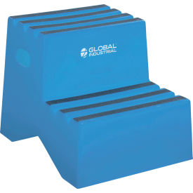 2 Step Plastic Step Stand, 21"W x 19-1/2"L x 24-1/2"H, Blue
