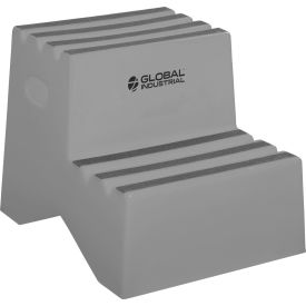 2 Step Plastic Step Stand, 21"W x 19-1/2"L x 24-1/2"H, Gray