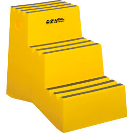 3 Step Plastic Step Stand, 20"W x 28-1/2"L x 33-1/2"H, Yellow