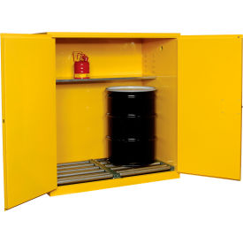Drum Storage Cabinet Double Door Manual Close Vertical, 59"W x 34"D x 65"H