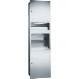 3-in-1 Towel Dispenser Waste Receptacle Hand Dryer, 208V-240V