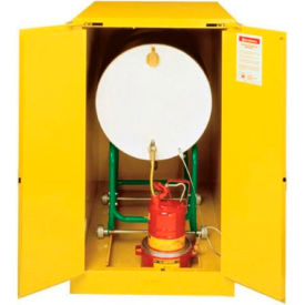 Drum Cabinet 55 Gal Capacity Horizontal Self Close Flammable W/ Cradle Track