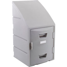 1-Tier 1 Door Modular Plastic Locker, 15"W x 15"D x 29"H, Gray, Assembled