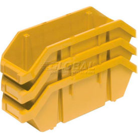 Plastic Quickpick Double Hopper Bin, 14"L x 9-1/4"W x 6-1/2"H, Yellow