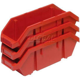 Plastic Quickpick Double Hopper Bin, 18-1/2"L x 8-3/8"W x 7"H, Red