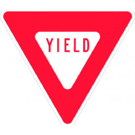 Aluminum Sign - Yield - .080" Thick - Red/White