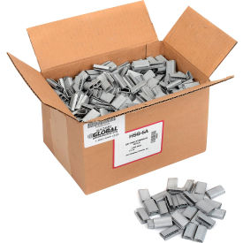 Serrated Polyester Strapping Seals, 5/8" Strap Width, Silver, Pack of 1000