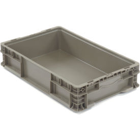 Stackable Straight Wall Container, Solid, 24"L x 15"W x 5"H, Gray