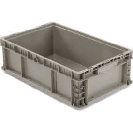 Stackable Straight Wall Container, Solid, 24"L x 15"W x 7-1/2"H, Gray