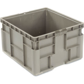 Stackable Straight Wall Container, Solid, 24"L x 22-1/2"W x 14-1/2"H, Gray