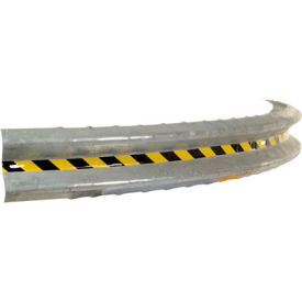 Bolt-On Curved Steel Guard Rail, 10'L x 75-1/2" Radius, Galvanized