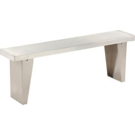 Locker Room Bench, Aluminum Top & Pedestals, 72"W x 9-1/2"D x 18"H