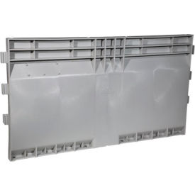 Extended Solid Long Plastic Sidewall For Quick Assembly Container, 48"W x 22"H, Gray