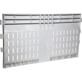 Extended Vented Long Plastic Sidewall For Quick Assembly Container, 48"W x 28"H, Gray