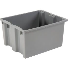 Polyethylene Container, 24"L x 20"W x 13"H, Gray