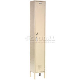 1-Tier 1 Door Locker, 12"W x 18"D x 78"H, Tan, Unassembled
