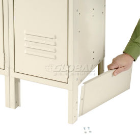 End Base For 18"D X 6"H Tan Locker Pair (Left And Right)