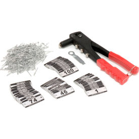 652095 Locker Number Plate Kit w/ Rivet Gun, Numbered 1-100, Pack of 100