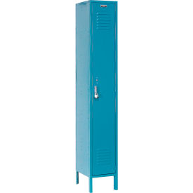 1-Tier 1 Door Locker, 12"W x 15"D x 66"H, Blue, Assembled