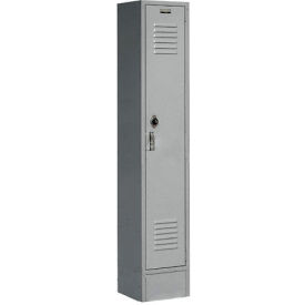 1-Tier 1 Door Locker, 12"W x 18"D x 66"H, Gray, Assembled