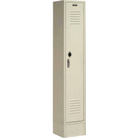 1-Tier 1 Door Locker, 15"W x 18"D x 78"H, Tan, Assembled