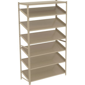 Sloped Flow Shelving Starter 48"W x 18"D x 84"H Tan