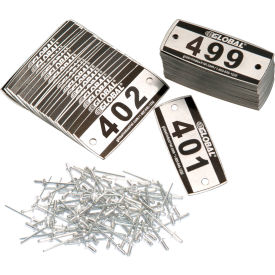 Locker Number Plate Kit - Pkg Of 200 Numbered 300-499