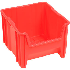 Plastic Giant Hopper Bin, 17-1/2"L x 16-1/2"W x 12-1/2"H, Red